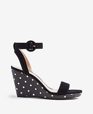 Ann Taylor Amma Polka Dot Wedge Sandals