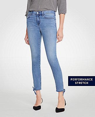 Ann Taylor Modern Ankle Tie All Day Skinny Crop Jeans
