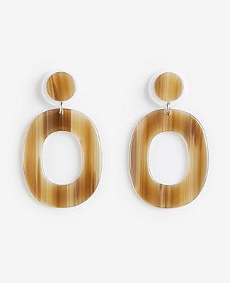 Ann Taylor Acetate Oval Drop Earrings
