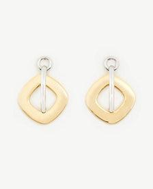 Ann Taylor Mixed Metal Geo Earrings