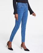Ann Taylor Dot Embroidered High Waist Performance Stretch Skinny Jeans