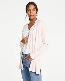 Ann Taylor Side Slit Open Cardigan