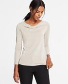 Ann Taylor Shimmer Cowl Neck Top