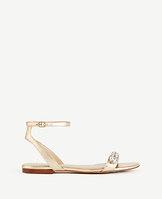 Ann Taylor Merritt Jeweled Leather Sandals