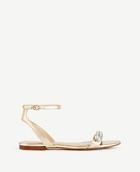 Ann Taylor Merritt Jeweled Leather Sandals