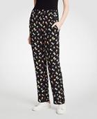 Ann Taylor Winter Floral Easy Pants
