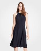 Ann Taylor Halter Bow Back Flare Dress