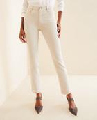 Ann Taylor High Rise Straight Leg Jeans In Sky Grey