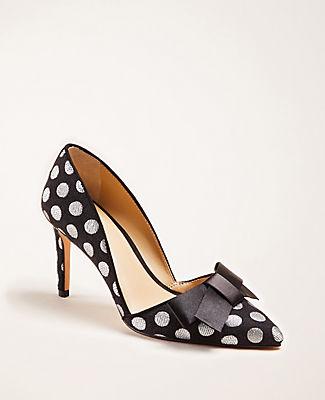 Ann Taylor Azra Polka Dot Bow Pumps