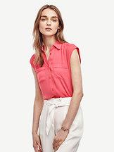 Ann Taylor Tall Cap Sleeve Camp Shirt