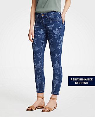 Ann Taylor Modern Island Floral All Day Skinny Crop Jeans