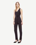 Ann Taylor Lacy Belted Jumpsuit