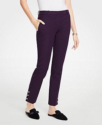 Ann Taylor The Ankle Pant With Pearlized Trim