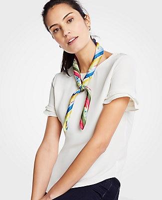 Ann Taylor Bird Silk Little Scarf