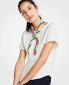 Ann Taylor Bird Silk Little Scarf