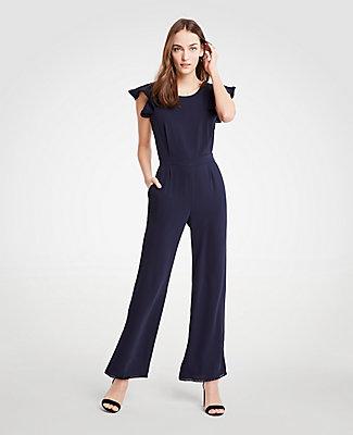 Ann Taylor Bubble Trim Jumpsuit