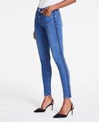 Ann Taylor Side Trim Performance Stretch Skinny Jeans In Mid Stonewash