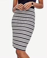 Ann Taylor Stitchy Striped Sweater Skirt