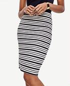Ann Taylor Stitchy Striped Sweater Skirt