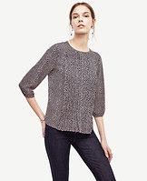 Ann Taylor Leafy Pleated Blouse