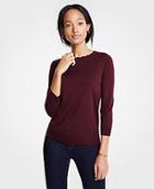 Ann Taylor Scallop Crew Neck Sweater
