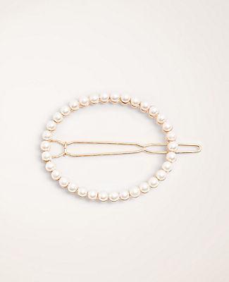 Ann Taylor Round Pearlized Hair Clip