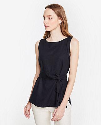 Ann Taylor Belted Tunic Shell