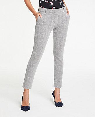 Ann Taylor The Ankle Pant In Herringbone Knit - Curvy Fit