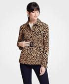 Ann Taylor Cheetah Dot Short Trench
