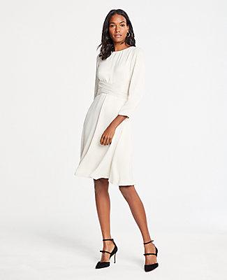 Ann Taylor Wrap Front Midi Dress