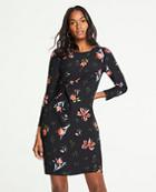 Ann Taylor Garden Floral Knotted Shift Dress