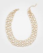 Ann Taylor Triple Chain Link Necklace