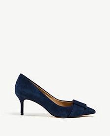 Ann Taylor Davina Suede Buckle Pumps