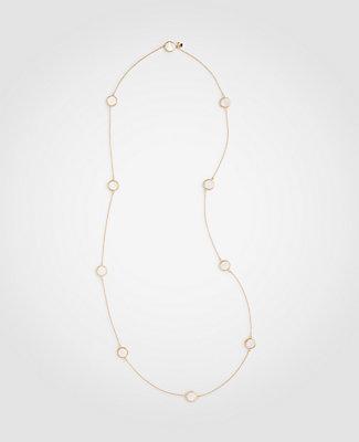 Ann Taylor Mother Of Pearl Station Necklace