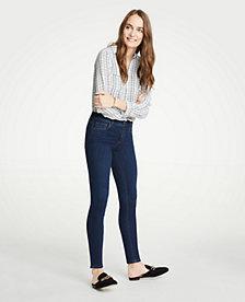 Ann Taylor Performance Stretch Skinny Jeans In Mid Indigo Wash