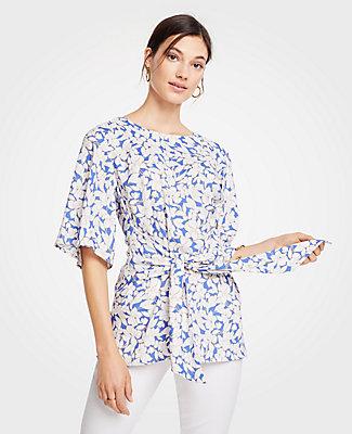 Ann Taylor Iris Tie Waist Top