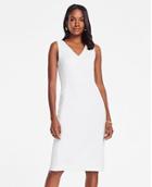 Ann Taylor Textured Jacquard V-neck Sheath Dress