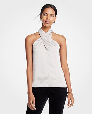 Ann Taylor Woven Halter Top
