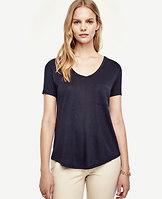 Ann Taylor V-neck Pocket Tee