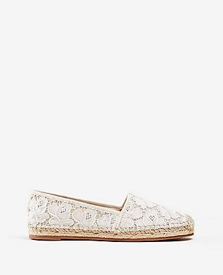 Ann Taylor Marguerite Lace Espadrille Flats