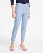 Ann Taylor The Cotton Crop Pant In Chambray - Curvy Fit