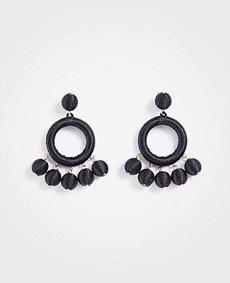 Ann Taylor Wrapped Ball Drop Statement Earrings