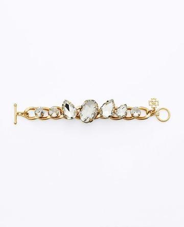 Ann Taylor Stone Statement Chain Bracelet, Gold - One Size
