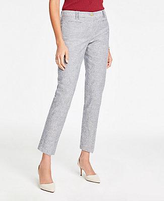 Ann Taylor The Cotton Crop Pant In Stripe