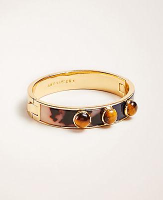 Ann Taylor Tortoiseshell Print Disc Cuff Bracelet