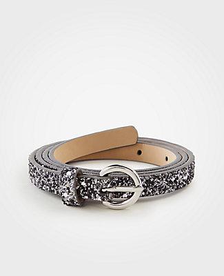 Ann Taylor Glitter Skinny Belt