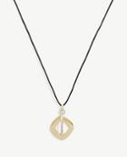 Ann Taylor Mixed Metal Geo Pendant Necklace