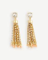 Ann Taylor Coral Crystal Drop Earrings