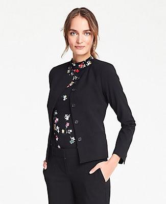 Ann Taylor The Crewneck Jacket In Seasonless Stretch