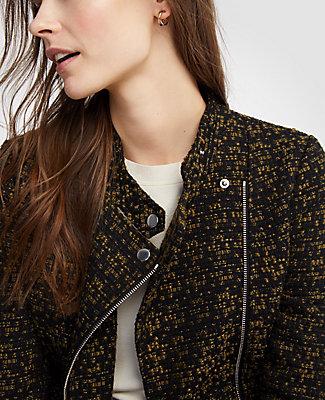 Ann Taylor Tweed Moto Jacket